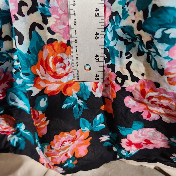 Only Necessities 5X Maxi Dress Floral Leopard Print Cotton Short Sleeve Pockets - Picture 7 of 9